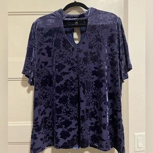 Vintage Velvet Floral Top
